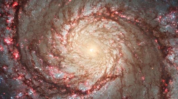 Телескоп Хаббл запечатлел завораживающее массивное звездное скопление в спиральной галактике